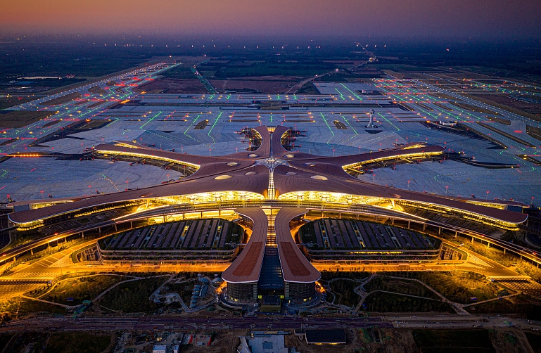 北京大興機場夜景